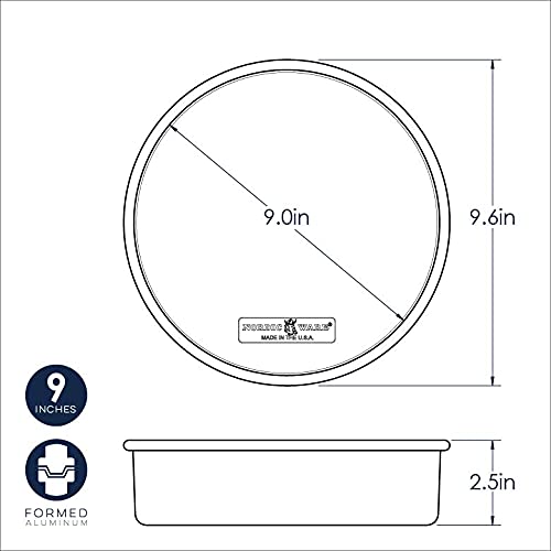 Nordic Ware Naturals Round Cake Pan, 9-Inch 2-Pack - dailyvitalstore