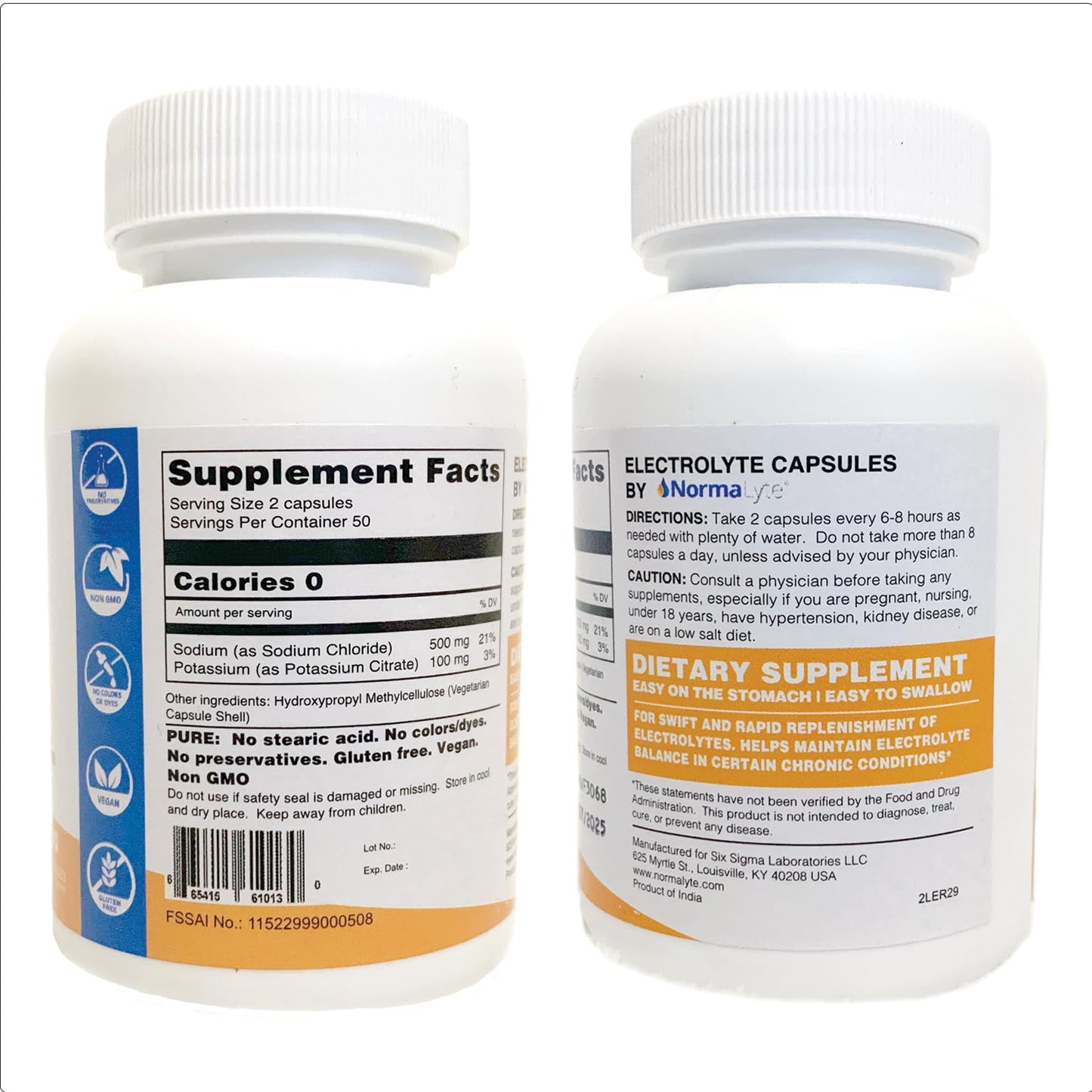 NormaLyte Electrolyte Capsules - Replenish Electrolytes for Peak Performance - Hydration Salt Pills with Essential Minerals for Energy Boost, and Muscle Recovery - 100ct/Bottle - dailyvitalstore