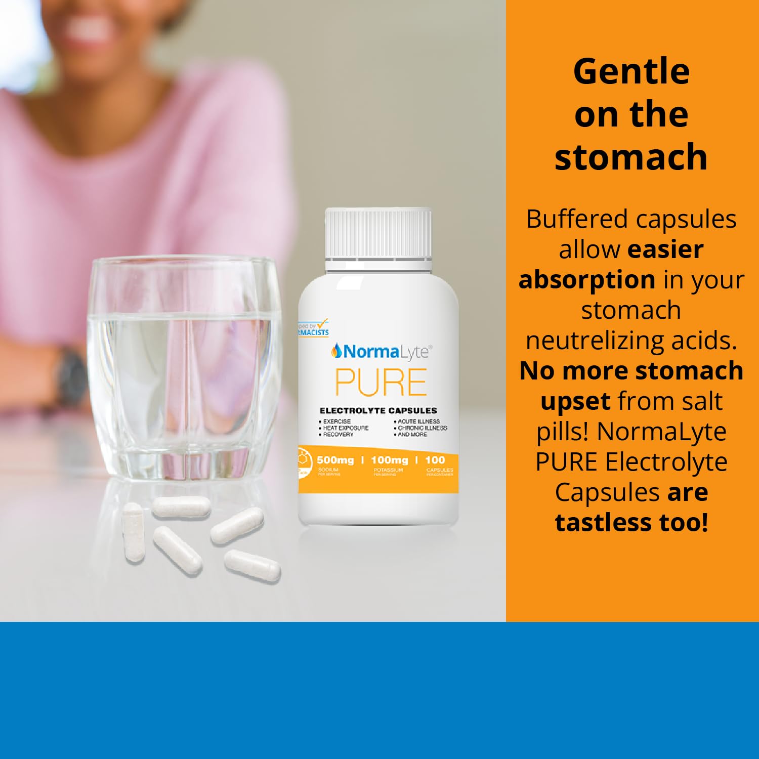 NormaLyte Electrolyte Capsules - Replenish Electrolytes for Peak Performance - Hydration Salt Pills with Essential Minerals for Energy Boost, and Muscle Recovery - 100ct/Bottle - dailyvitalstore