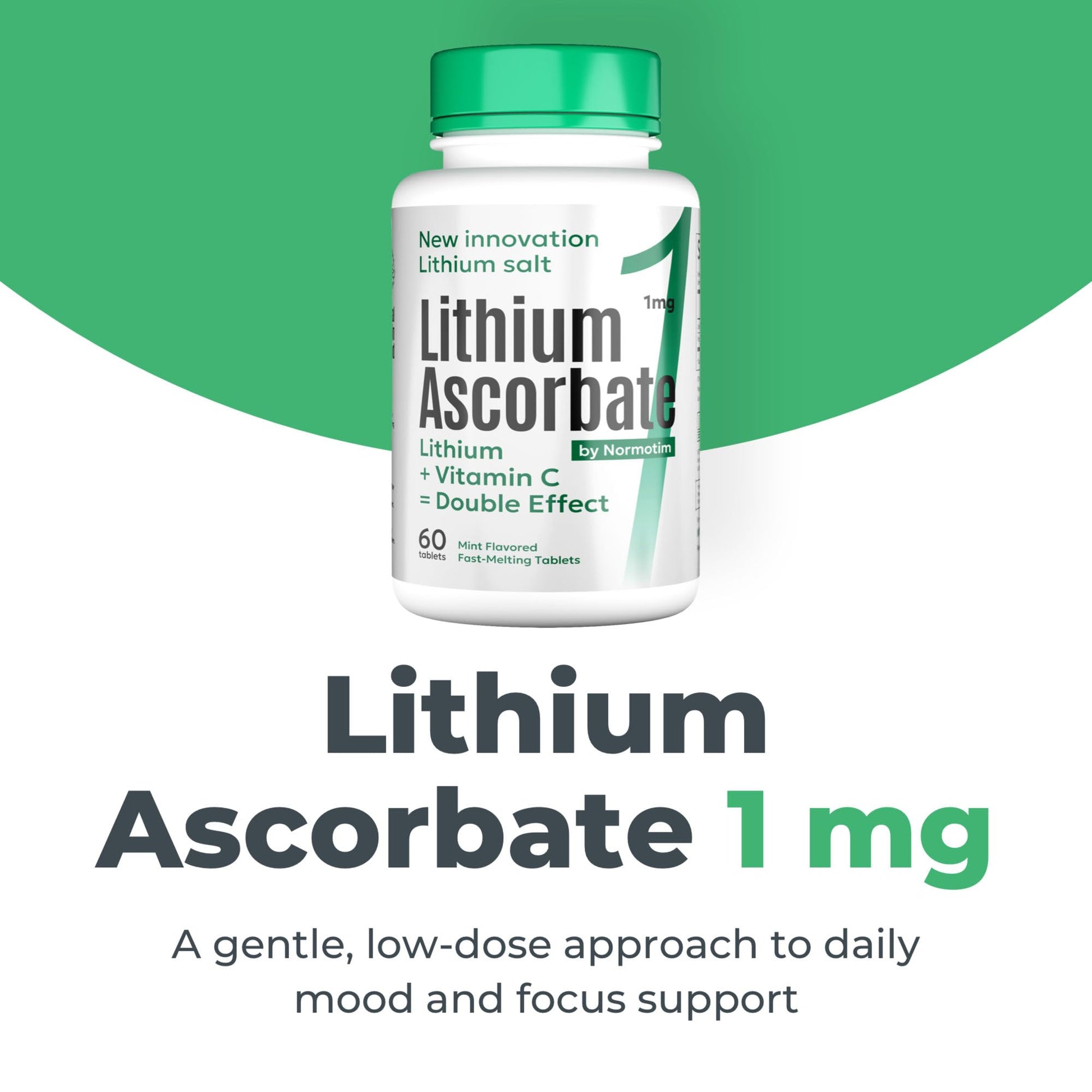 NORMOTIM Lithium Supplement 1 mg Tablets – Non-Drowsy Calm & Focus Support – Memory & Mental Clarity – Fast Dissolve – Compare to Lithium Orotate - dailyvitalstore