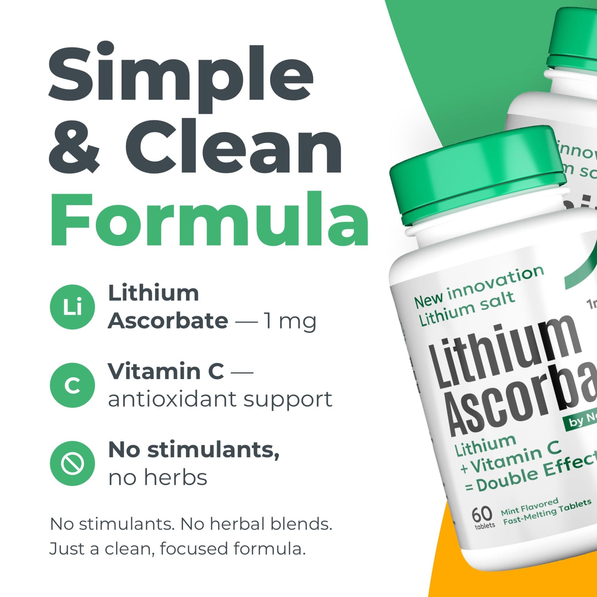 NORMOTIM Lithium Supplement 1 mg Tablets – Non-Drowsy Calm & Focus Support – Memory & Mental Clarity – Fast Dissolve – Compare to Lithium Orotate - dailyvitalstore