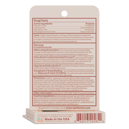 Norms Squeezies Lidocaine Hemorrhoid Cream, Discreet Single Use Travel Packets, 5% Lidocaine, Phenylephrine, Aloe and Glycerin – Numbing, Soothing & Swelling Relief On the Go, 5 Count - dailyvitalstore