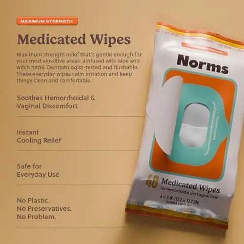 Norms The Full Hemorrhoid Treatment Bundle Medicated Wipes, Touch-Free Spray, and 5% Lidocaine Cream to Relieve Painful Itching, Burning & Swelling – Complete Hemorrhoid Care System - dailyvitalstore