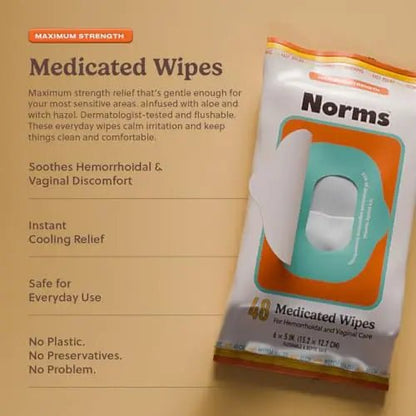 Norms The Full Hemorrhoid Treatment Bundle Medicated Wipes, Touch-Free Spray, and 5% Lidocaine Cream to Relieve Painful Itching, Burning & Swelling – Complete Hemorrhoid Care System - dailyvitalstore
