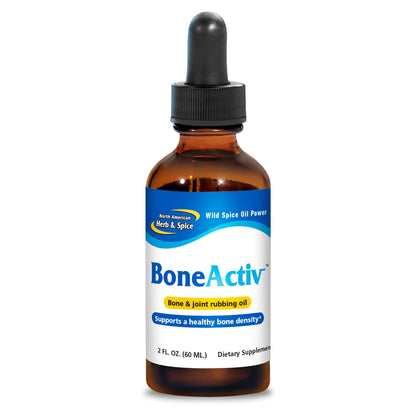NORTH AMERICAN HERB & SPICE BoneActiv - 2 fl. oz. - Bone & Joint Rubbing Oil - Supports Healthy Bones - Non-GMO, Vegan - 346 Servings - dailyvitalstore
