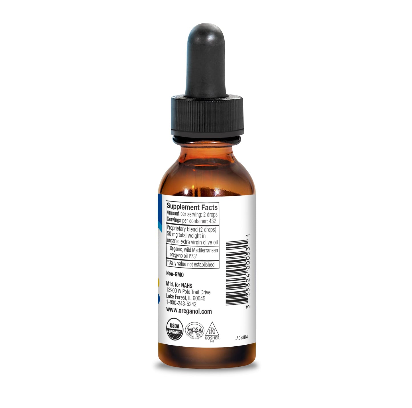 NORTH AMERICAN HERB & SPICE Oreganol - 1 fl. oz. - Unprocessed, Wild, Organic Oregano Oil - dailyvitalstore