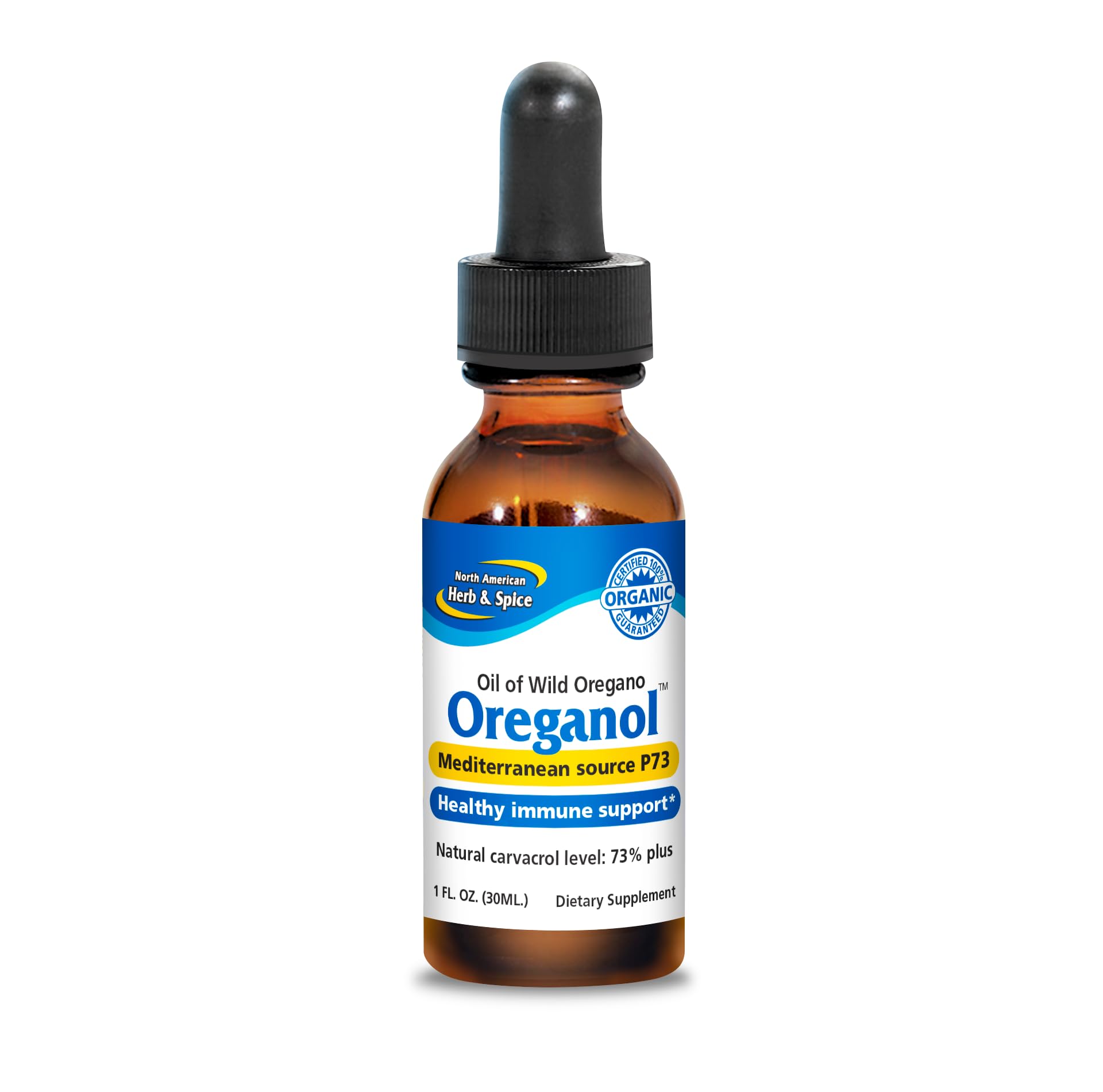 NORTH AMERICAN HERB & SPICE Oreganol - 1 fl. oz. - Unprocessed, Wild, Organic Oregano Oil - dailyvitalstore