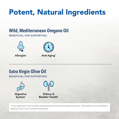 NORTH AMERICAN HERB & SPICE Oreganol P73, 120 Softgels - Immune System Support - Unprocessed, Vegan Friendly Wild Oregano - dailyvitalstore