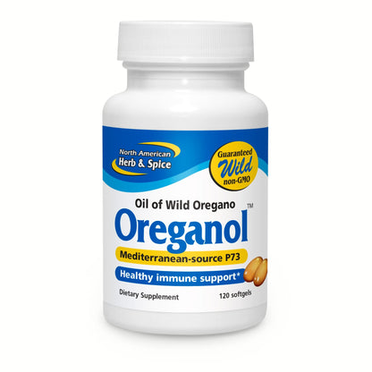 NORTH AMERICAN HERB & SPICE Oreganol P73, 120 Softgels - Immune System Support - Unprocessed, Vegan Friendly Wild Oregano - dailyvitalstore