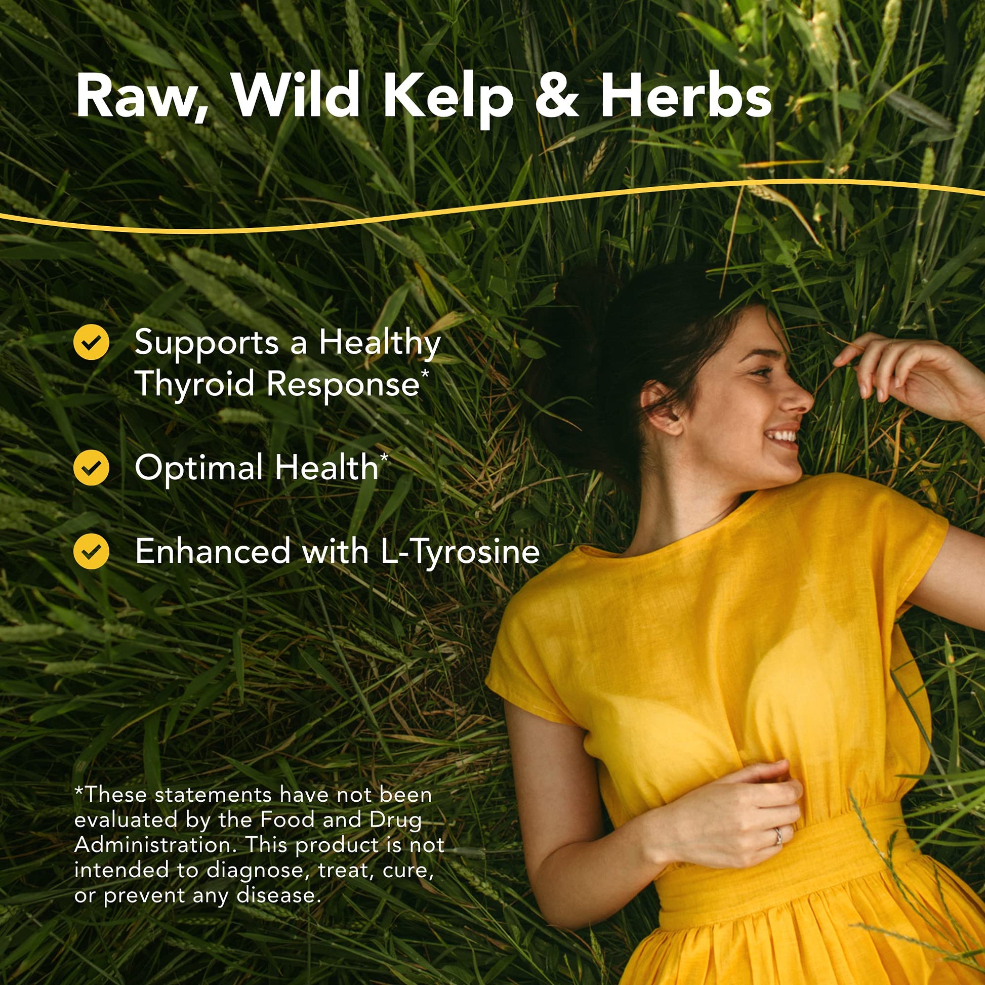 NORTH AMERICAN HERB & SPICE Thyroset - 90 Capsules - Wild Kelp & Herbs Blend - Healthy Thyroid Support - Contains Trace Minerals, Natural Iodine, Antioxidants & Amino Acids - 45 Servings - dailyvitalstore