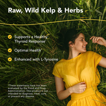 NORTH AMERICAN HERB & SPICE Thyroset - 90 Capsules - Wild Kelp & Herbs Blend - Healthy Thyroid Support - Contains Trace Minerals, Natural Iodine, Antioxidants & Amino Acids - 45 Servings - dailyvitalstore