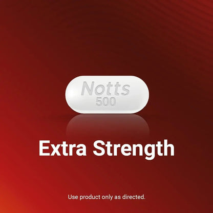 NOTTS Extra Strength 500 mg Caplets with Acetaminophen, Pain Reliever and Fever Reducer for Headache, Backache and Toothache, 100 Count - dailyvitalstore