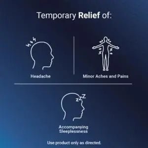 NOTTS PM Extra Strength Pain Relief & Sleep Aid, 500mg Acetaminophen & 25mg Diphenhydramine HCl, 50 Caplets for Nighttime Aches, Headaches & Body Pain, Non-Habit Forming (Pack of 2) - dailyvitalstore