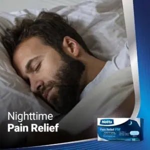 NOTTS PM Extra Strength Pain Relief & Sleep Aid, 500mg Acetaminophen & 25mg Diphenhydramine HCl, 50 Caplets for Nighttime Aches, Headaches & Body Pain, Non-Habit Forming (Pack of 2) - dailyvitalstore