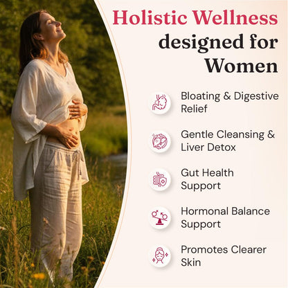 Nourished Natural Health Detox + Debloat - Detox Cleanse and Bloating Relief for Women - Liver and Digestive Support with Milk Thistle - dailyvitalstore