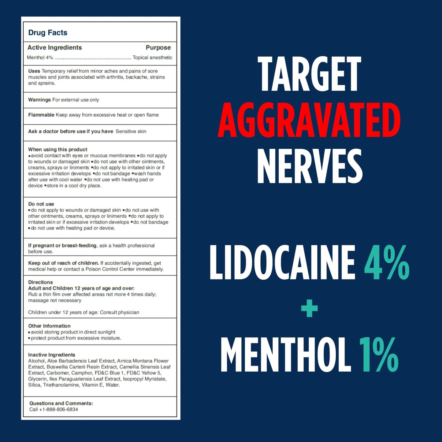 NOVEHA Lidocaine Roll-On Gel 4% | Maximum Strength Temporary Topical Pain Relief for Minor Muscle & Joint Aches | Cooling Formula with Menthol & Arnica | Non-Greasy, Quick-Drying | 2.5 fl oz - dailyvitalstore