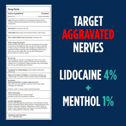 NOVEHA Lidocaine Roll-On Gel 4% | Maximum Strength Temporary Topical Pain Relief for Minor Muscle & Joint Aches | Cooling Formula with Menthol & Arnica | Non-Greasy, Quick-Drying | 2.5 fl oz - dailyvitalstore