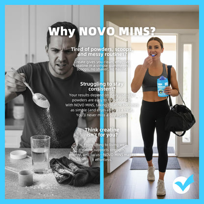 novomins Creatine Monohydrate Gummies 5000mg for Men & Women, Chewables Creatine Monohydrate for Muscle Strength, Muscle Builder, Energy Boost, Pre-Workout Supplement - dailyvitalstore