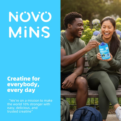 novomins Creatine Monohydrate Gummies 5000mg for Men & Women, Chewables Creatine Monohydrate for Muscle Strength, Muscle Builder, Energy Boost, Pre-Workout Supplement - dailyvitalstore