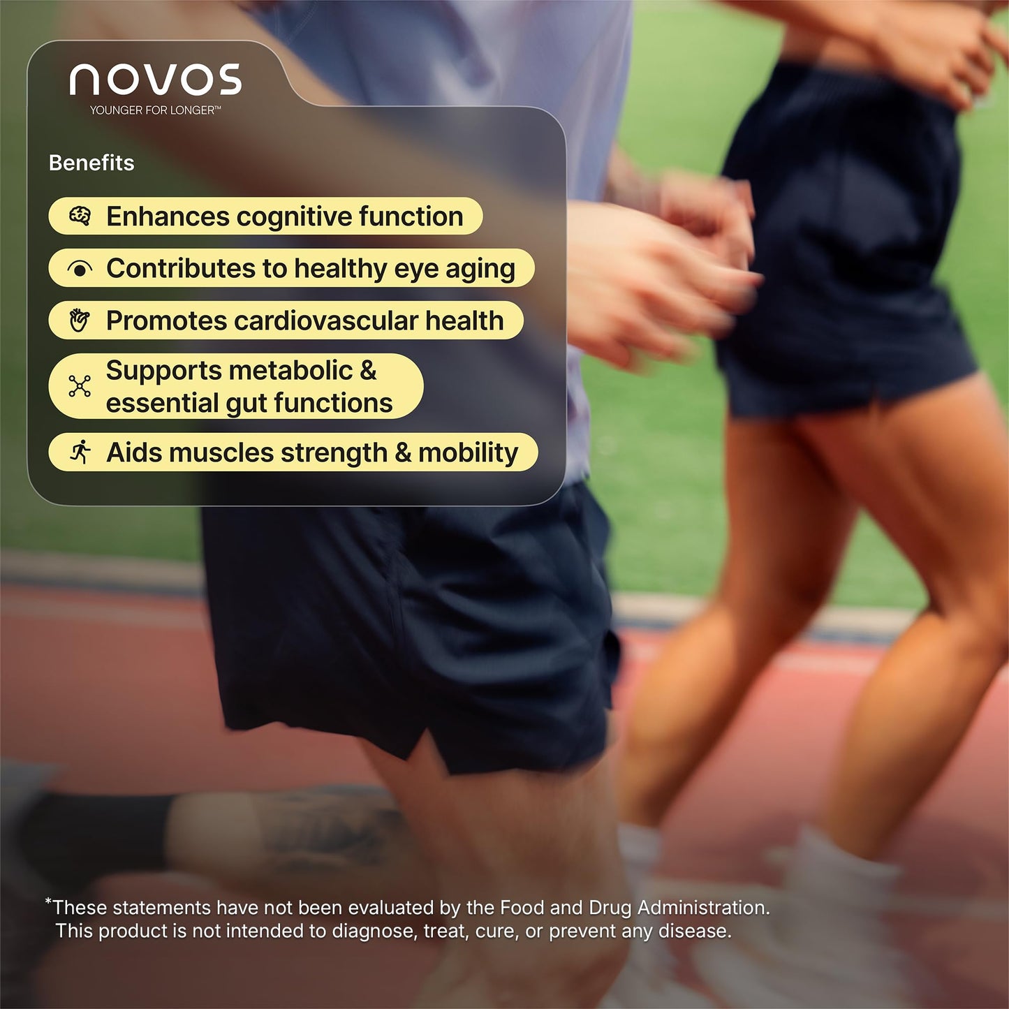 Novos Core Clinical Longevity Mix | Anti-Aging Supplement Drink Mix for Men & Women | Magnesium, L-Theanine, Fisetin and More | Supports Energy, Mood, Sleep & Cognition | Orange Flavor (30 Servings) - dailyvitalstore