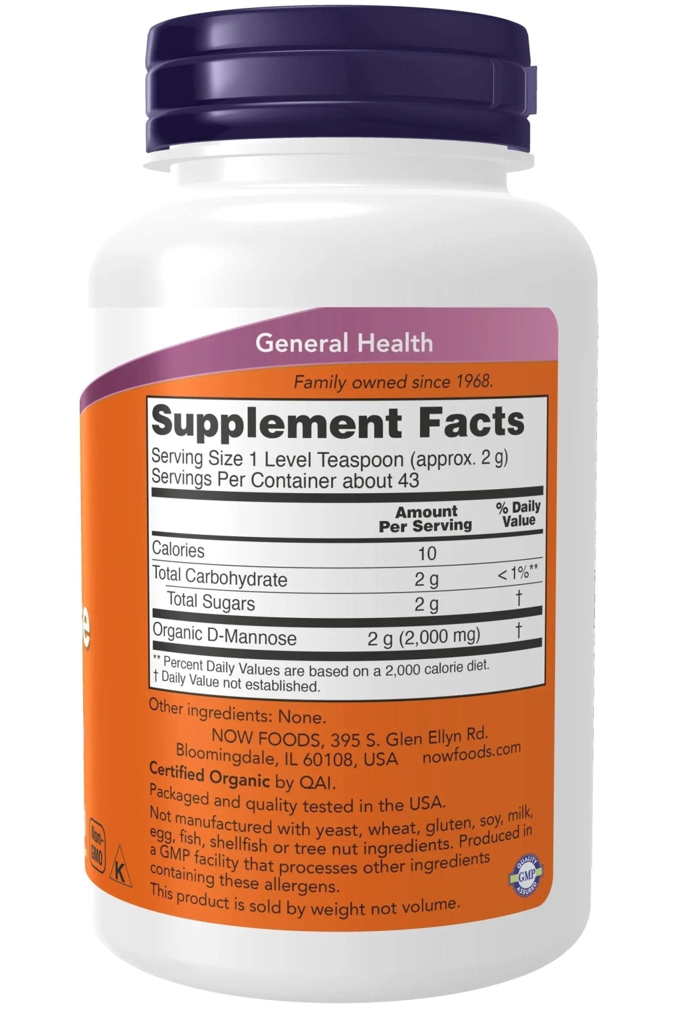 NOW Foods, D-Mannose Pure Powder, 3 oz (85 g) - dailyvitalstore
