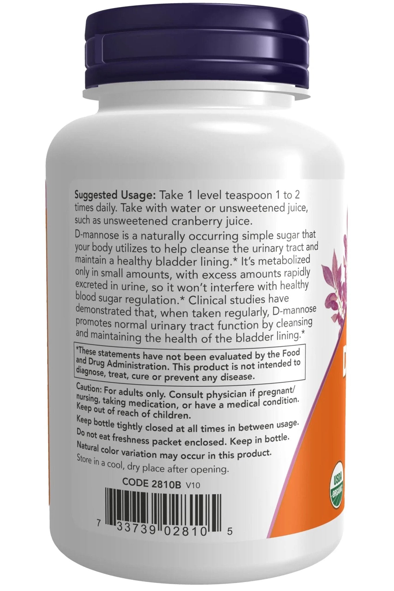NOW Foods, D-Mannose Pure Powder, 3 oz (85 g) - dailyvitalstore