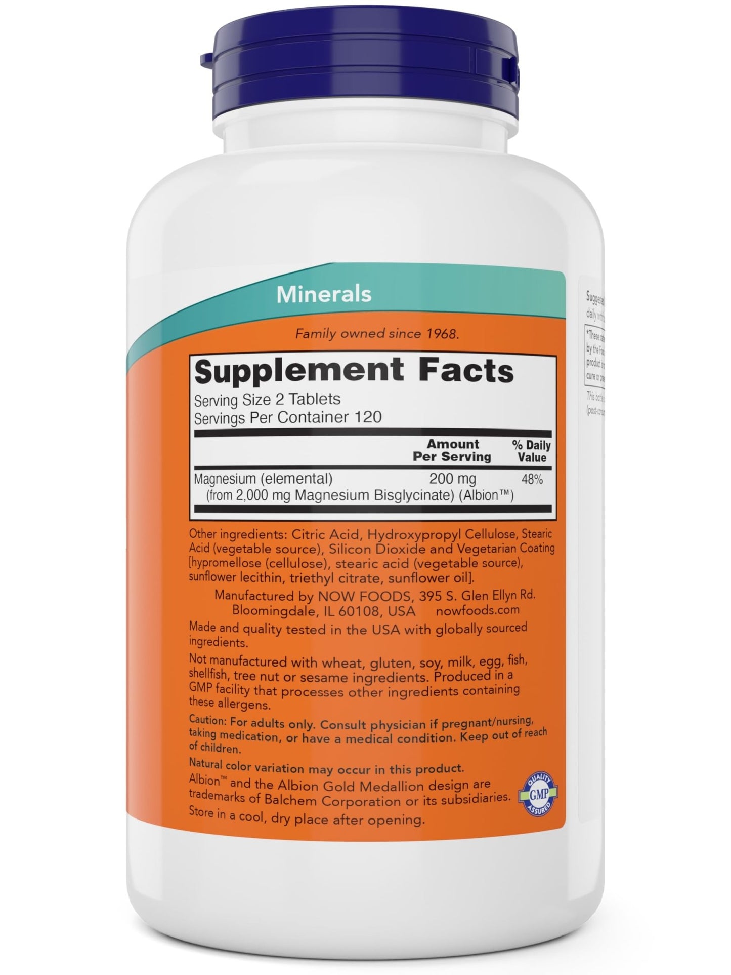 Now Foods Magnesium Glycinate, 240 Tablets - Supports Healthy Muscle and Nerve Functions - Non-GMO - dailyvitalstore