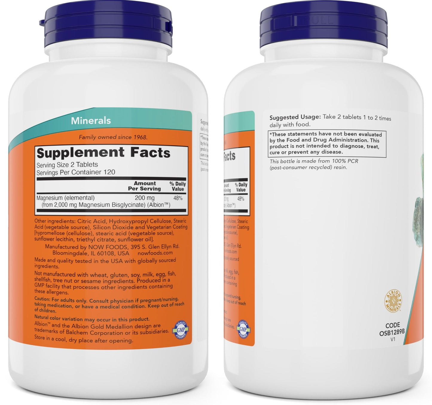 Now Foods Magnesium Glycinate, 240 Tablets - Supports Healthy Muscle and Nerve Functions - Non-GMO - dailyvitalstore