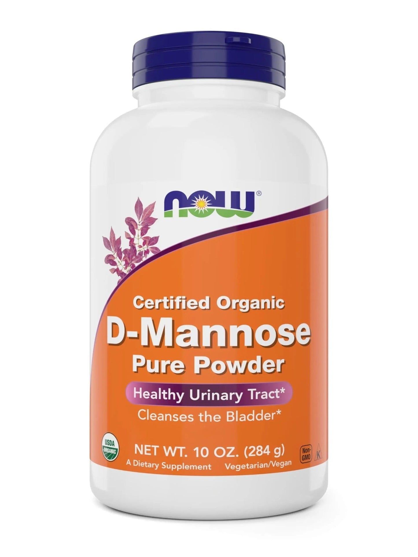 NOW Foods Pure, Organic D-Mannose 10 oz Powder - Bladder Cleanse and Urinary Tract Health Supplement - Non-GMO - Vegan Friendly - 2000mg / 2 Grams per Serving - dailyvitalstore
