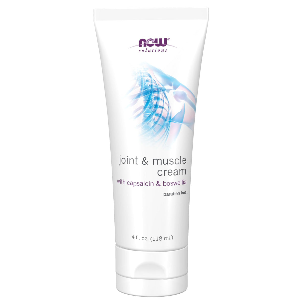 NOW Foods Solutions, Joint & Muscle Cream with Capsaicin and Boswellia, Paraben Free, 4-Ounce - dailyvitalstore