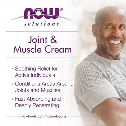 NOW Foods Solutions, Joint & Muscle Cream with Capsaicin and Boswellia, Paraben Free, 4-Ounce - dailyvitalstore