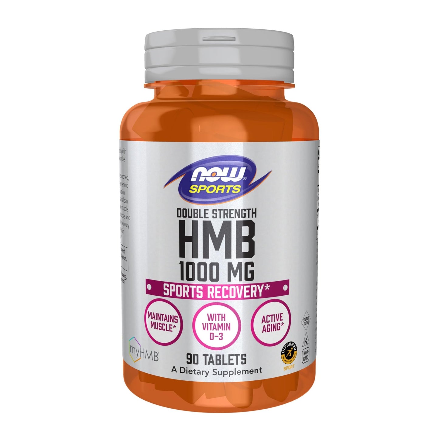 NOW Foods Sports Nutrition, HMB (β-Hydroxy β-Methylbutyrate), Double Strength 1,000 mg, 90 Tablets - dailyvitalstore