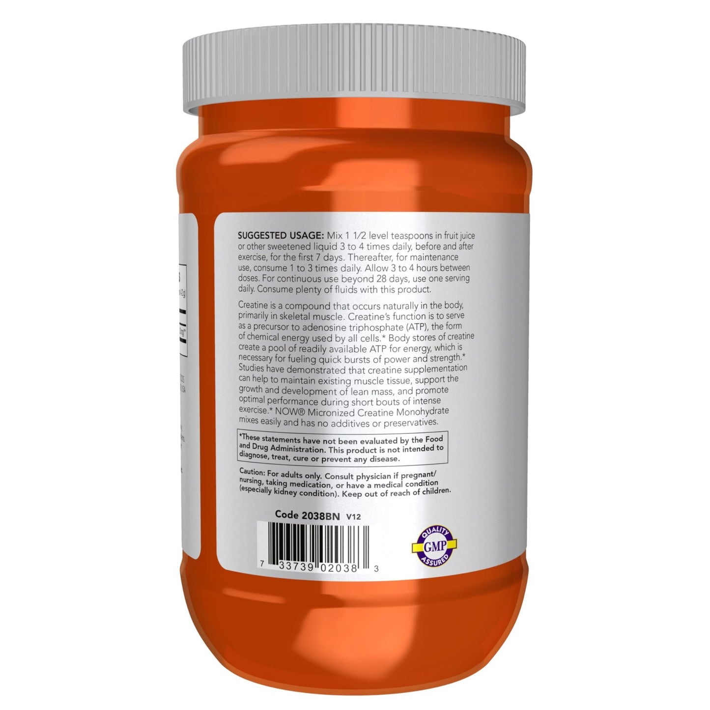NOW Foods Sports Nutrition, Micronized Creatine Powder 500 g, Mass Building*/Energy Production*, 1.1-Pound - dailyvitalstore