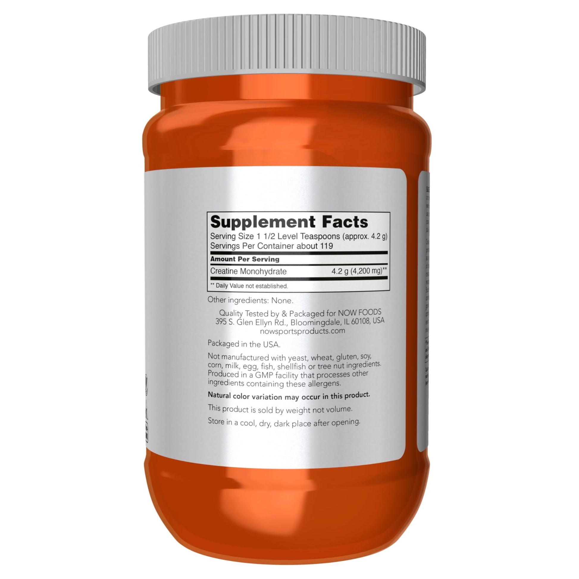 NOW Foods Sports Nutrition, Micronized Creatine Powder 500 g, Mass Building*/Energy Production*, 1.1-Pound - dailyvitalstore