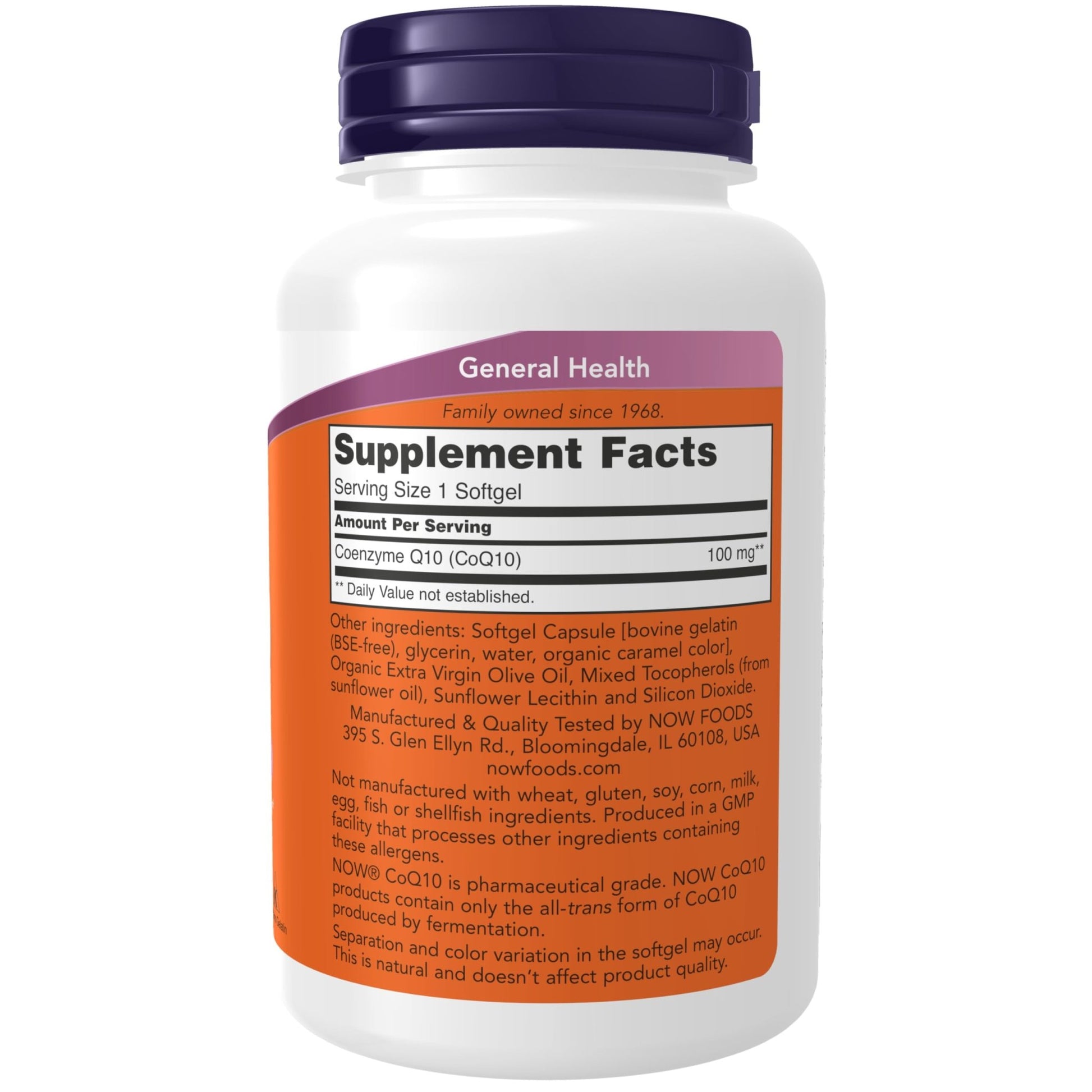 NOW Foods Supplements, CoQ10 (Coenzyme Q10) 100 mg, Pharmaceutical Grade, Cardiovascular Health*, 150 Softgels - dailyvitalstore