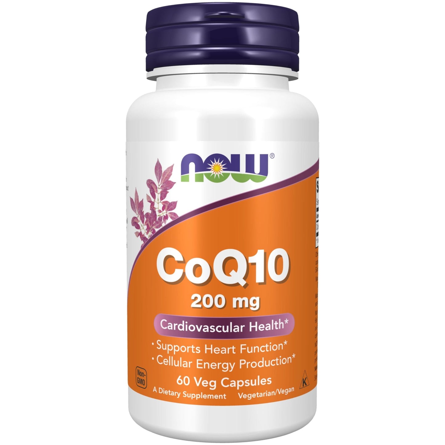 NOW Foods Supplements, CoQ10 (Coenzyme Q10) 200 mg, Cardiovascular Health*, 60 Veg Capsules - dailyvitalstore
