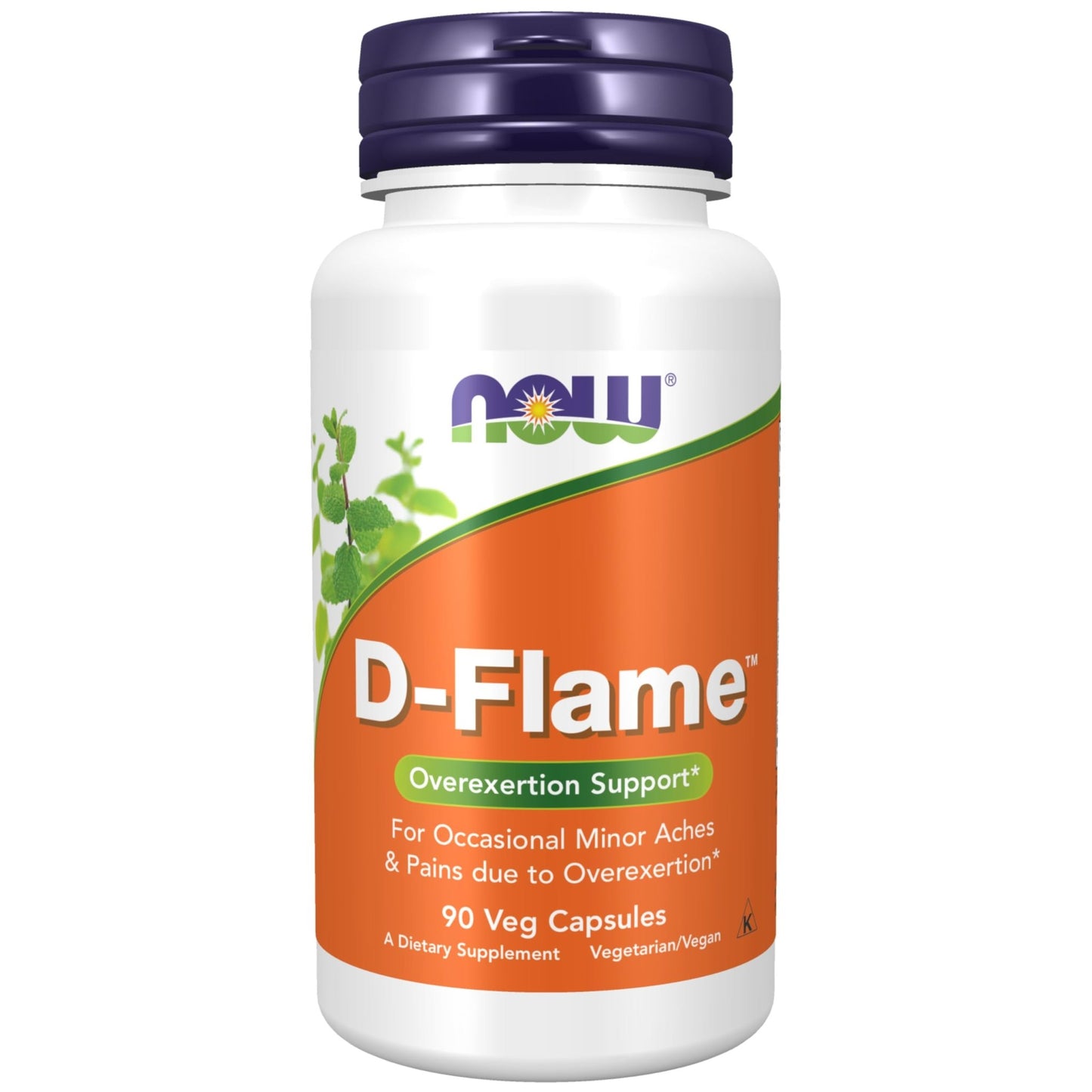 NOW Foods Supplements, D-Flame™ with a Blend of Complementary Herbs, Overexertion Support*, 90 Veg Capsules - dailyvitalstore