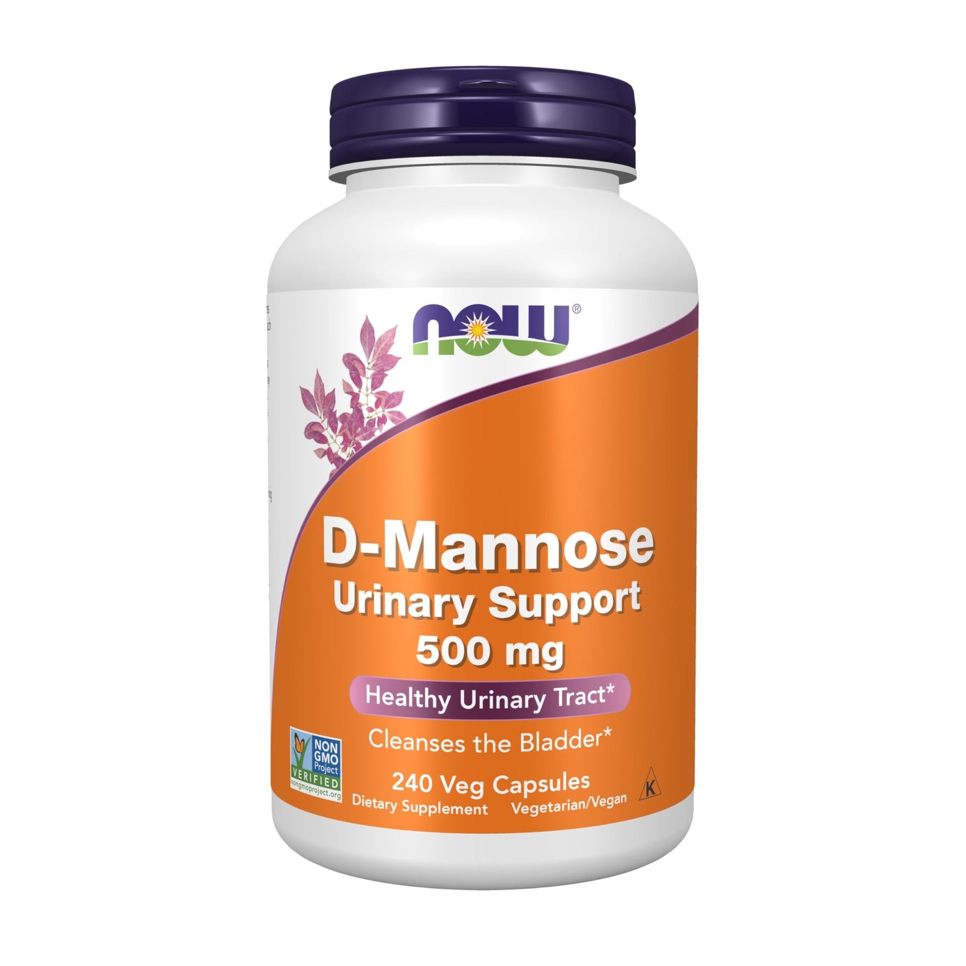 NOW Foods Supplements, D-Mannose 500 mg, Non-GMO Project Verified, Healthy Urinary Tract*, 240 Veg Capsules - dailyvitalstore