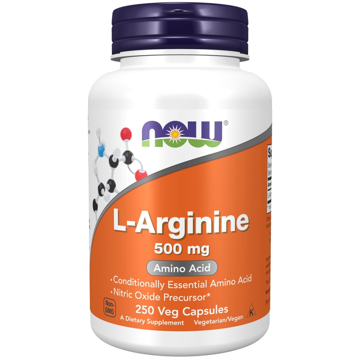 NOW Foods Supplements, L-Arginine 500 mg, Nitric Oxide Precursor*, Amino Acid, 250 Veg Capsules - dailyvitalstore