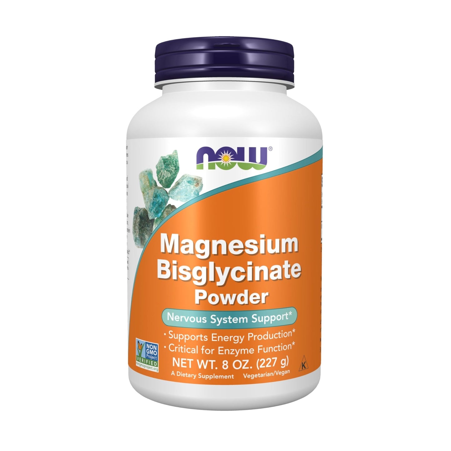 NOW Foods Supplements, Magnesium Bisglycinate Powder, Enzyme Function*, Nervous System Support*, 8-Ounce - dailyvitalstore