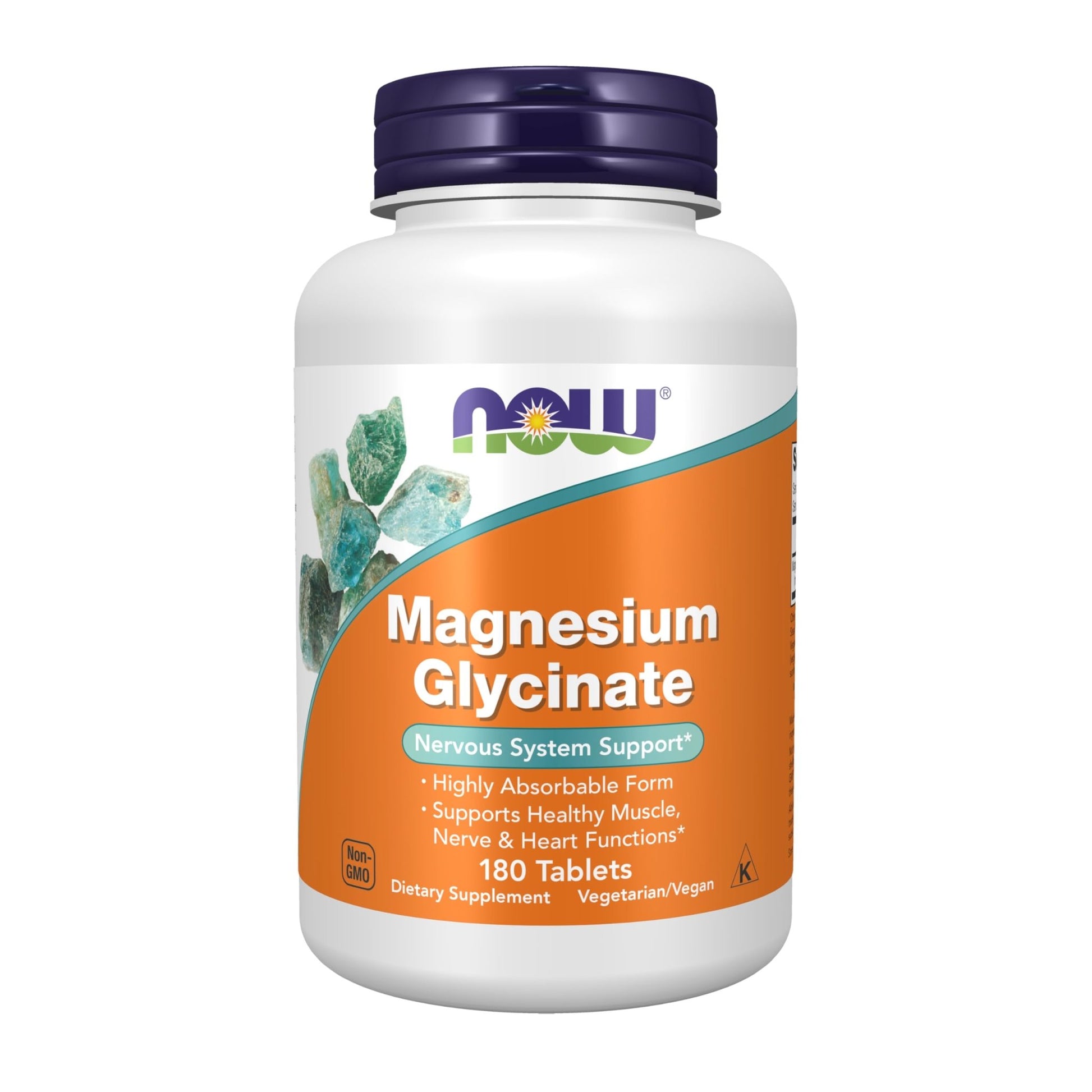 NOW Foods Supplements, Magnesium Glycinate 100 mg, Highly Absorbable Form, 180 Tablets - dailyvitalstore