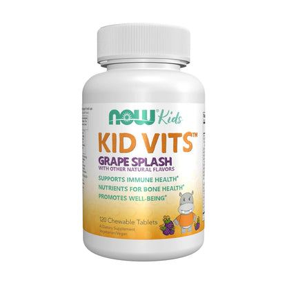 Now Kids Supplements, Kid Vits Multivitamin, Grape Flavor, 120 Chewable Tablets - dailyvitalstore