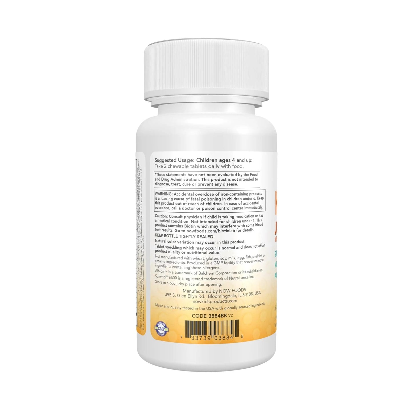 Now Kids Supplements, Kid Vits Multivitamin, Juicy Orange, 60 Chewable Tablets - dailyvitalstore
