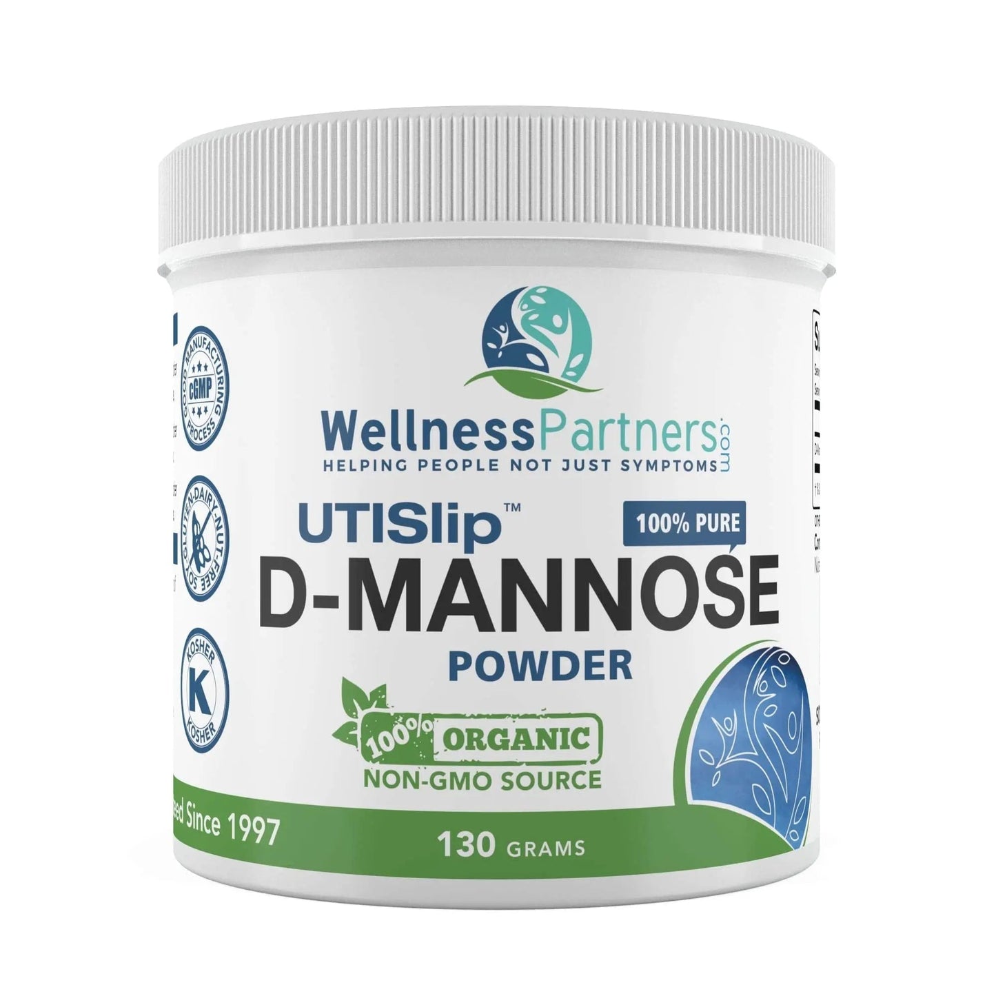Now New UTI-Slip D Mannose Non GMO Organic Source Powder 130g jar. - dailyvitalstore
