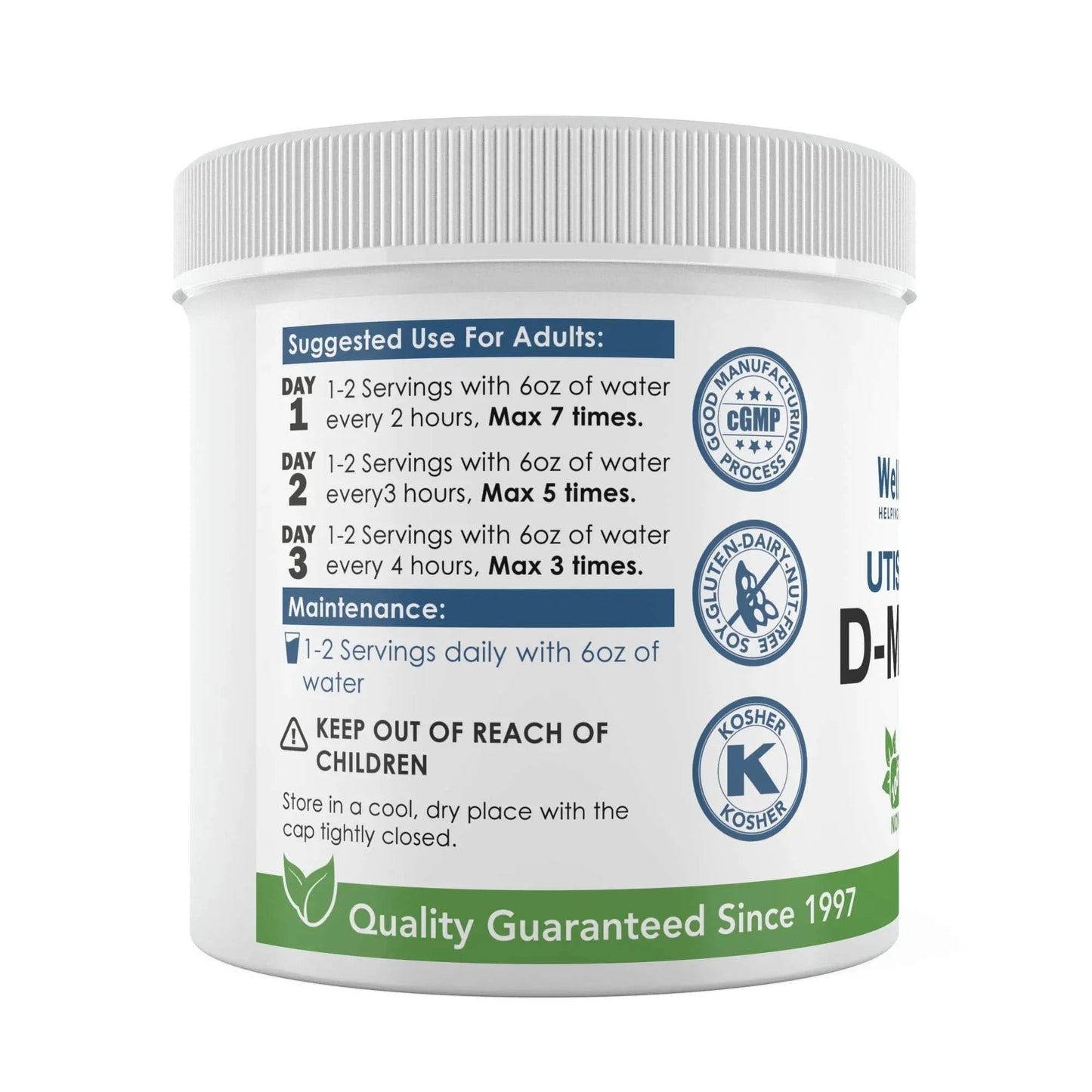 Now New UTI-Slip D Mannose Non GMO Organic Source Powder 130g jar. - dailyvitalstore