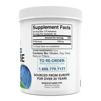 Now New UTI-Slip D Mannose Non GMO Organic Source Powder 65g jar - dailyvitalstore