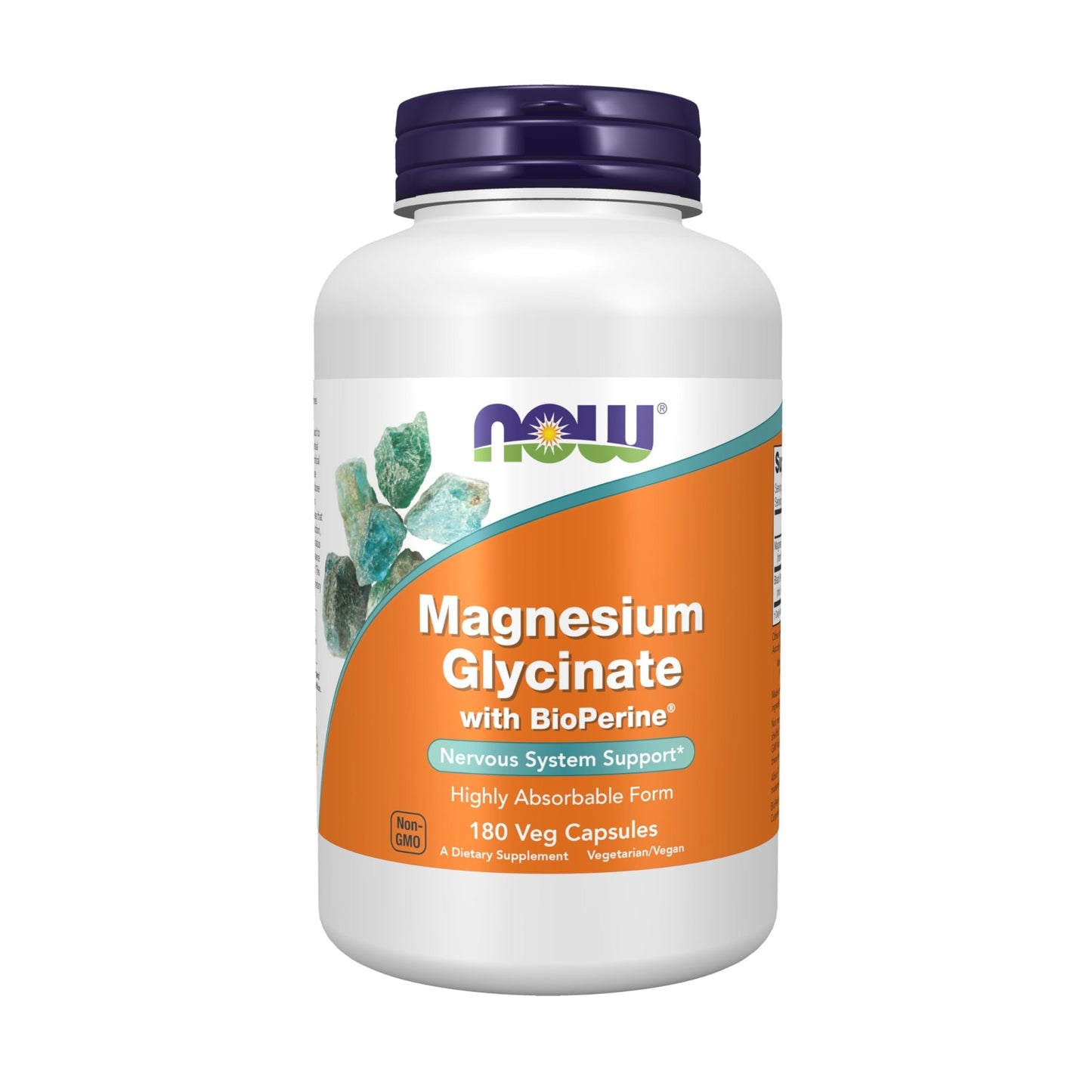 Now Supplements, Magnesium Glycinate with BioPerine, 180 Veg Capsules - dailyvitalstore