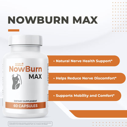 NowBurn Max – Natural Capsule Supplement with Garcinia Cambogia – Non-GMO, Easy to Take, Manufactured in USA in GMP-Certified Facility – 60 Capsules, 1 Month Supply - dailyvitalstore