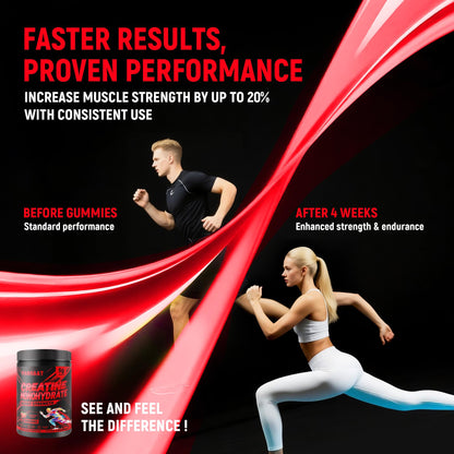 NSF Certified Creatine Gummy - Creatine Monohydrate Gummies 5g for Men & Women - Boost Focus,Strength, and Endurance, Vegan, Gluten-Free, Non-GMO, 2.5 Gram Creatine - dailyvitalstore