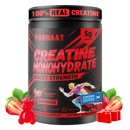 NSF Certified Creatine Gummy - Creatine Monohydrate Gummies 5g for Men & Women - Boost Focus,Strength, and Endurance, Vegan, Gluten-Free, Non-GMO, 2.5 Gram Creatine - dailyvitalstore